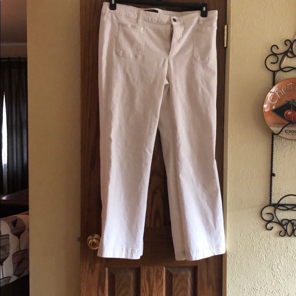 Eggshell color jeans